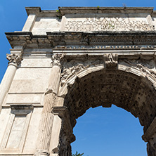 ROME, ITALY - JUNE 24, 2017: Arch of Titus in Roman Forum in city of Rome, Italy