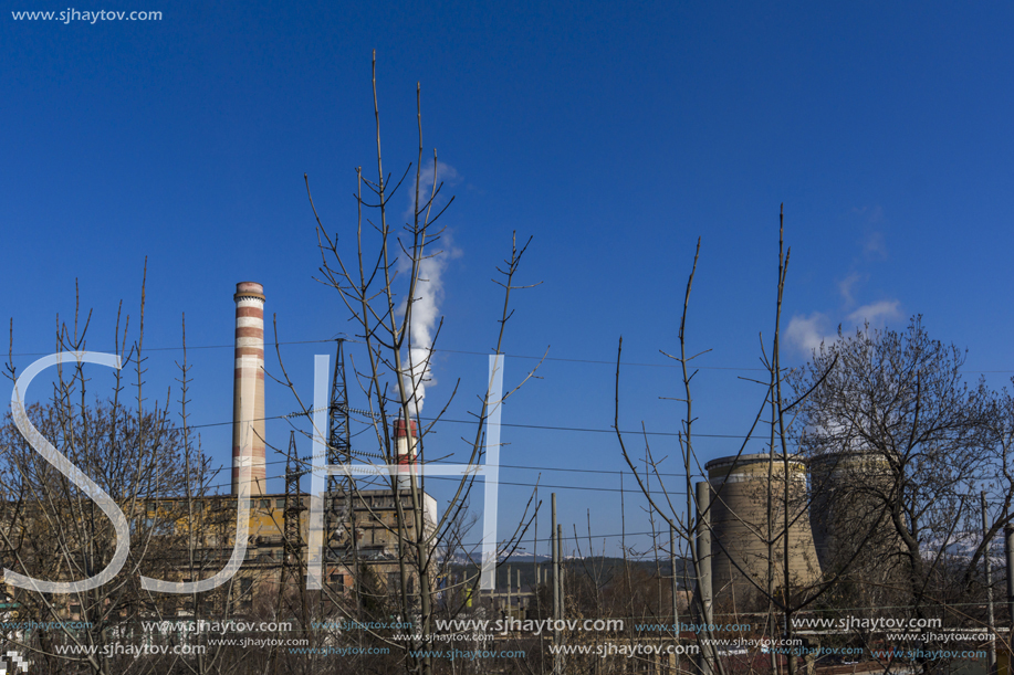 PERNIK, BULGARIA - MARCH 12, 2014: Plants in Industrial Zone of city of Pernik, Bulgaria