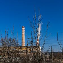 PERNIK, BULGARIA - MARCH 12, 2014: Plants in Industrial Zone of city of Pernik, Bulgaria