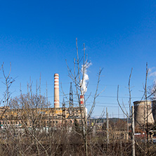 PERNIK, BULGARIA - MARCH 12, 2014: Plants in Industrial Zone of city of Pernik, Bulgaria