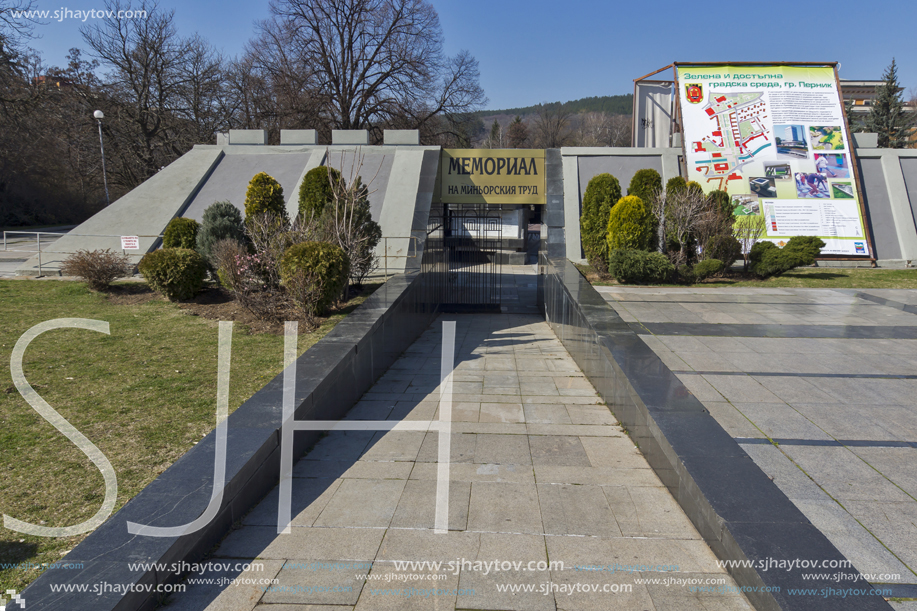 PERNIK, BULGARIA - MARCH 12, 2014: Memorial of Mining Work in city of Pernik, Bulgaria