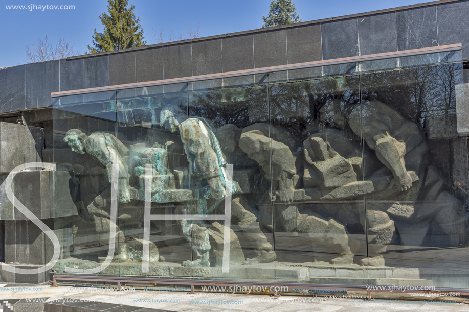 PERNIK, BULGARIA - MARCH 12, 2014: Memorial of Mining Work in city of Pernik, Bulgaria