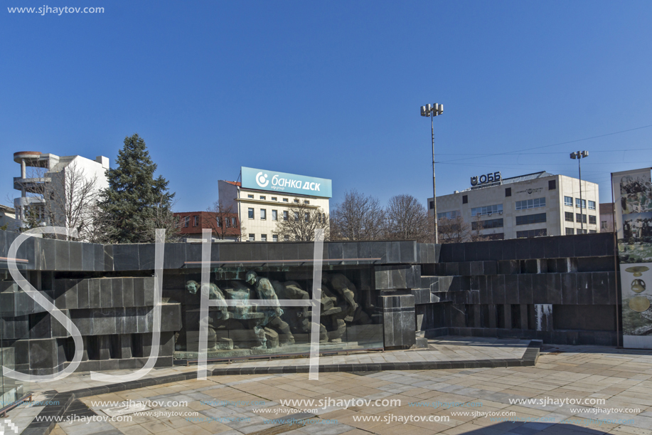 PERNIK, BULGARIA - MARCH 12, 2014: Memorial of Mining Work in city of Pernik, Bulgaria