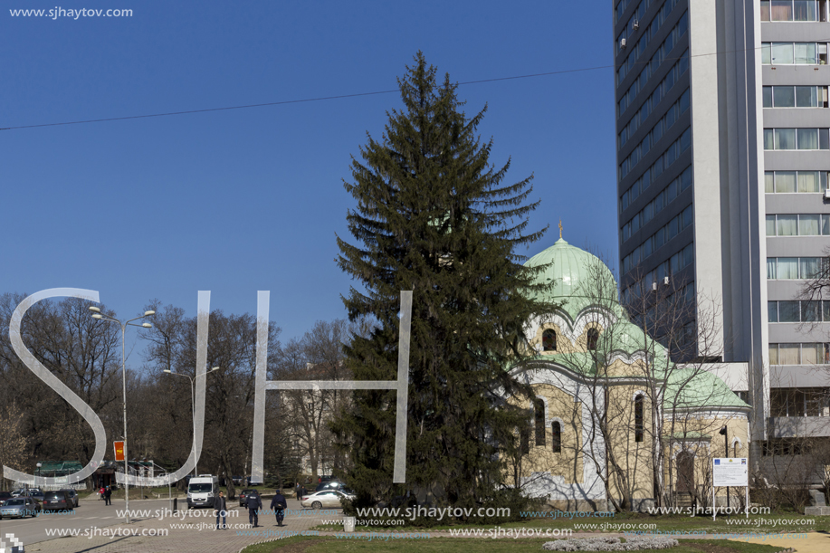 PERNIK, BULGARIA - MARCH 12, 2014: Church of John of Rila (St. Ivan Rilski) in city of Pernik, Bulgaria