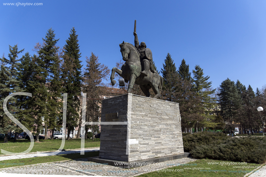 PERNIK, BULGARIA - MARCH 12, 2014:  Krakra Pernishki Monument in city of Pernik, Bulgaria