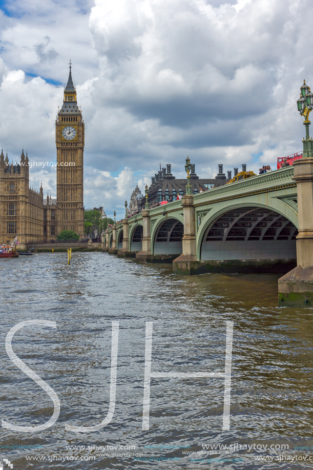 LONDON, ENGLAND - JUNE 15 2016:  Houses of Parliament at Westminster, London, England, Great Britain