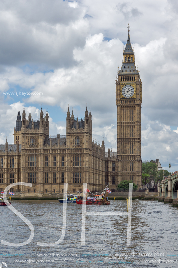 LONDON, ENGLAND - JUNE 15 2016:  Houses of Parliament at Westminster, London, England, Great Britain