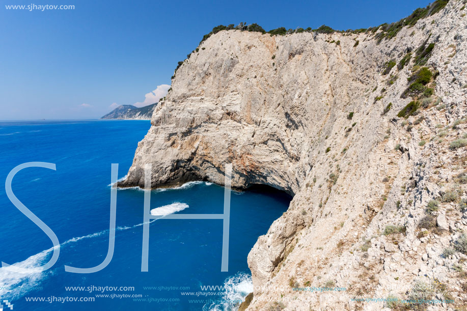 Seascape with Rocks near Porto Katsiki Beach, Lefkada, Ionian Islands, Greece