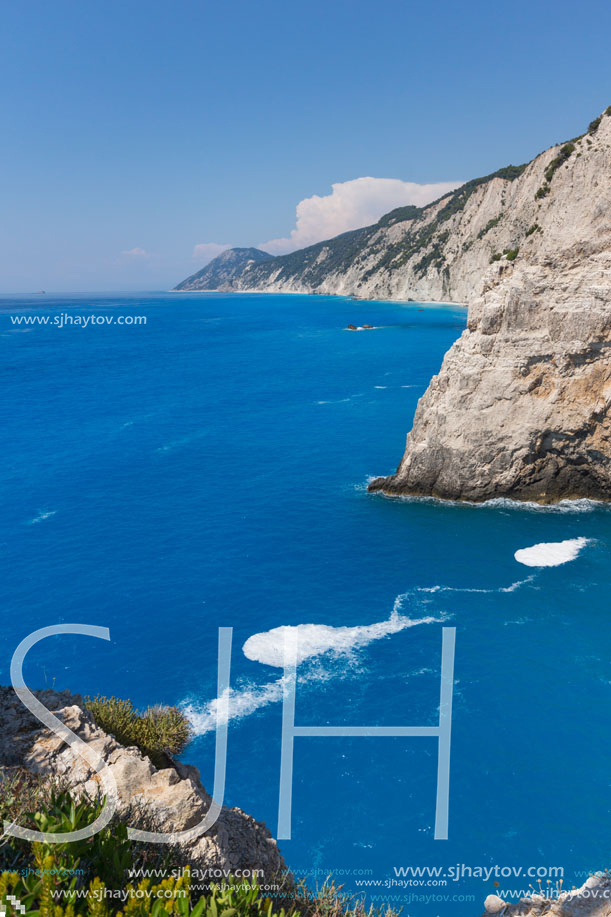 Seascape with Rocks near Porto Katsiki Beach, Lefkada, Ionian Islands, Greece