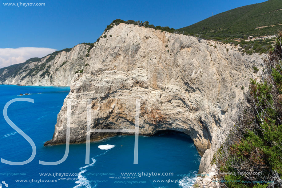 Seascape with Rocks near Porto Katsiki Beach, Lefkada, Ionian Islands, Greece