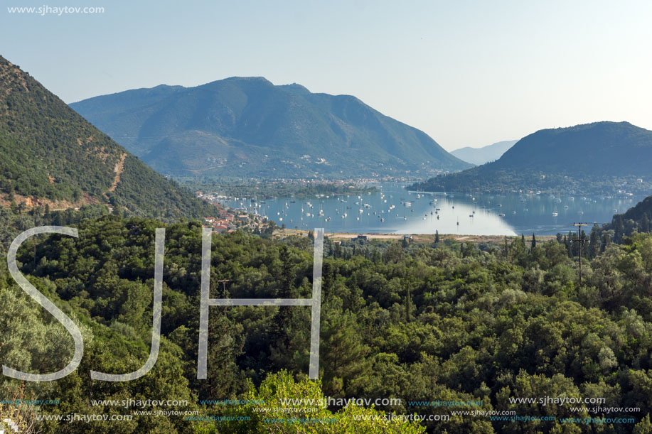 Amazing panorama of Nidri Bay, Lefkada, Ionian Islands, Greece