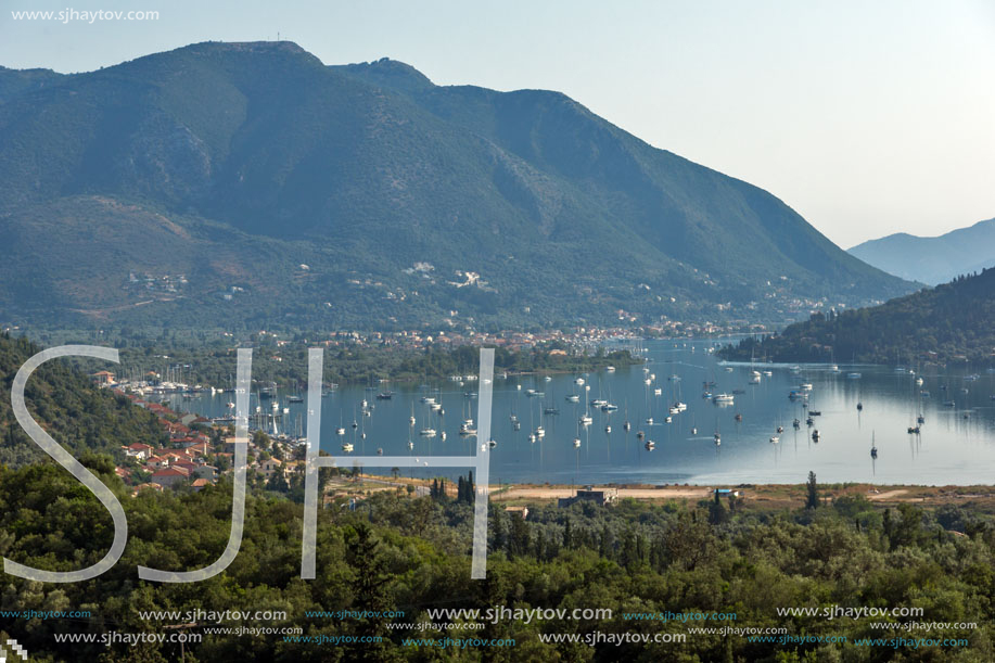 Amazing panorama of Nidri Bay, Lefkada, Ionian Islands, Greece