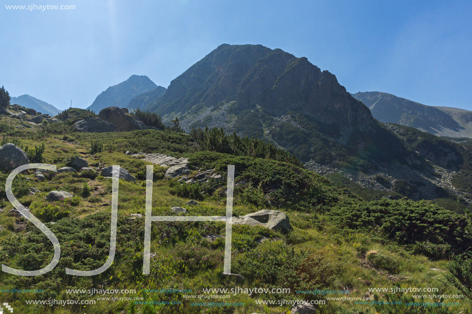 Landscape of Begovitsa River Valley and The Tooth Peak, Pirin Mountain, Bulgaria