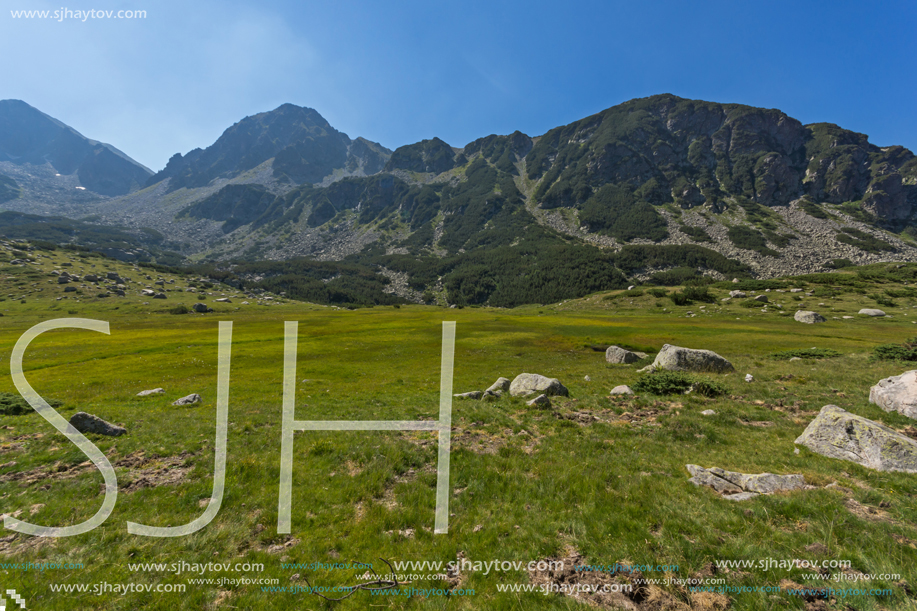 Landscape of Begovitsa River Valley and The Tooth Peak, Pirin Mountain, Bulgaria