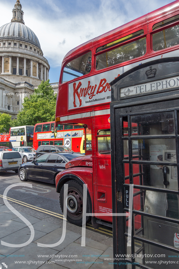 LONDON, ENGLAND - JUNE 15, 2016: Amazing view of St. Paul Cathedral in London, Great Britain