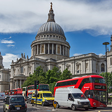 LONDON, ENGLAND - JUNE 15, 2016: Amazing view of St. Paul Cathedral in London, Great Britain