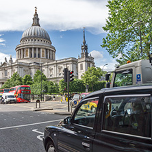 LONDON, ENGLAND - JUNE 15, 2016: Amazing view of St. Paul Cathedral in London, Great Britain