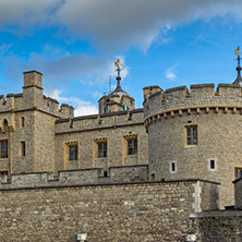 LONDON, ENGLAND - JUNE 15, 2016: Sunset view of Historic Tower of London, England, Great Britain