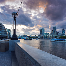 LONDON, ENGLAND - JUNE 15, 2016: Night Photo of City Hall in London , England, United Kingdom