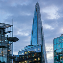 LONDON, ENGLAND - JUNE 15, 2016: Night Photo The Shard skyscraper in London , England, United Kingdom