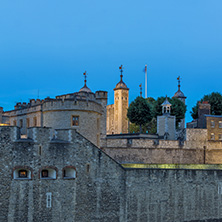 LONDON, ENGLAND - JUNE 15, 2016: Night photo of Historic Tower of London, England, Great Britain