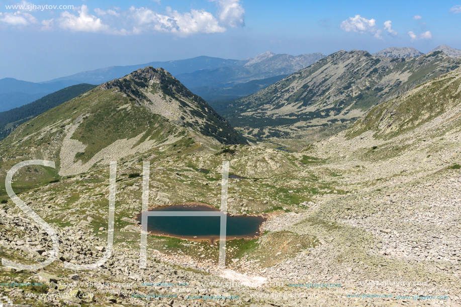 Amazing Landscape of Begovitsa (goat) pass and Goat Lake, Pirin Mountain, Bulgaria