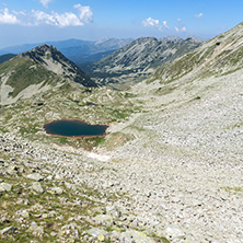Amazing Landscape of Begovitsa (goat) pass and Goat Lake, Pirin Mountain, Bulgaria