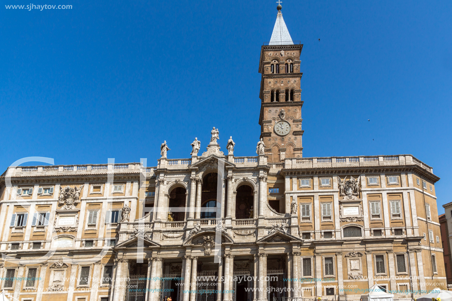 ROME, ITALY - JUNE 22, 2017: Amazing view of Basilica Papale di Santa Maria Maggiore in Rome, Italy