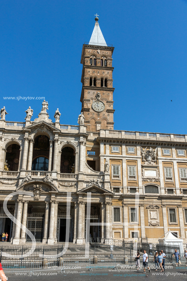 ROME, ITALY - JUNE 22, 2017: Amazing view of Basilica Papale di Santa Maria Maggiore in Rome, Italy