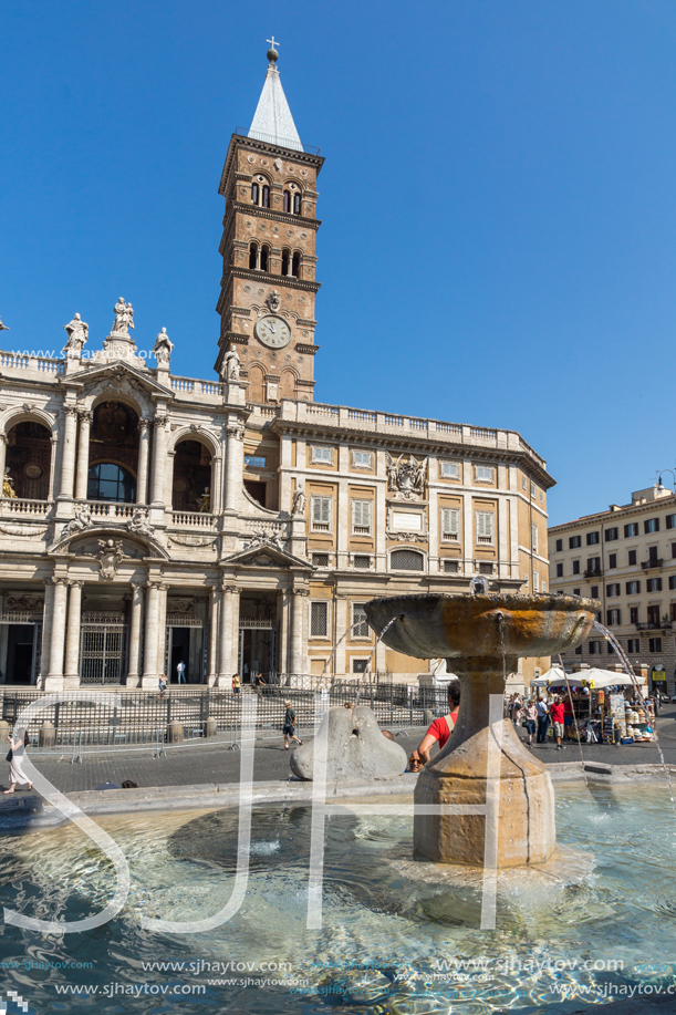 ROME, ITALY - JUNE 22, 2017: Amazing view of Basilica Papale di Santa Maria Maggiore in Rome, Italy