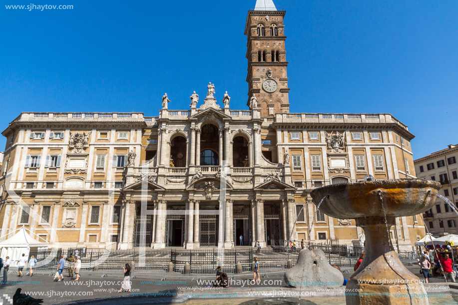 ROME, ITALY - JUNE 22, 2017: Amazing view of Basilica Papale di Santa Maria Maggiore in Rome, Italy