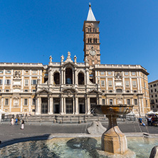 ROME, ITALY - JUNE 22, 2017: Amazing view of Basilica Papale di Santa Maria Maggiore in Rome, Italy