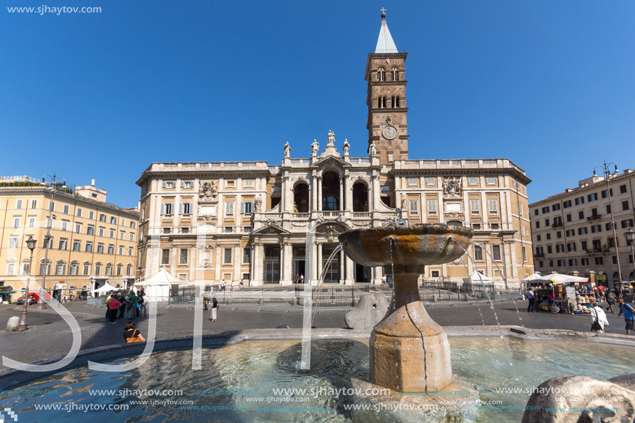 ROME, ITALY - JUNE 22, 2017: Amazing view of Basilica Papale di Santa Maria Maggiore in Rome, Italy