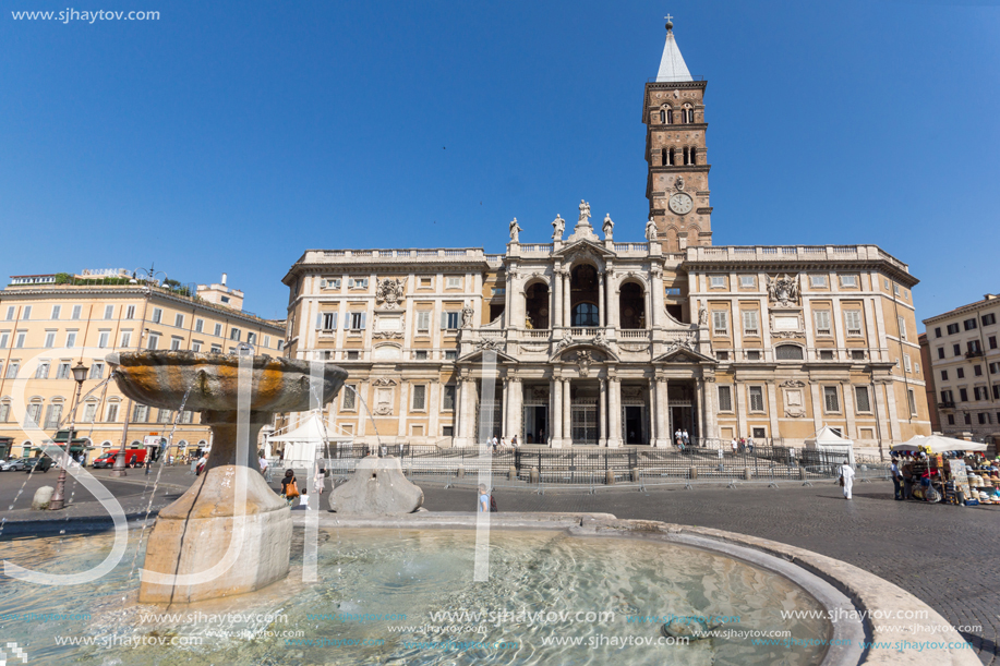 ROME, ITALY - JUNE 22, 2017: Amazing view of Basilica Papale di Santa Maria Maggiore in Rome, Italy