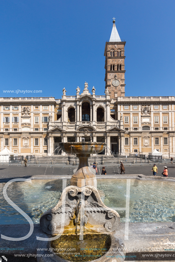 ROME, ITALY - JUNE 22, 2017: Amazing view of Basilica Papale di Santa Maria Maggiore in Rome, Italy