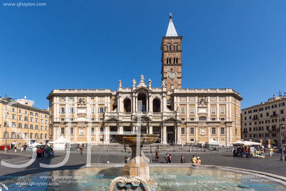 ROME, ITALY - JUNE 22, 2017: Amazing view of Basilica Papale di Santa Maria Maggiore in Rome, Italy