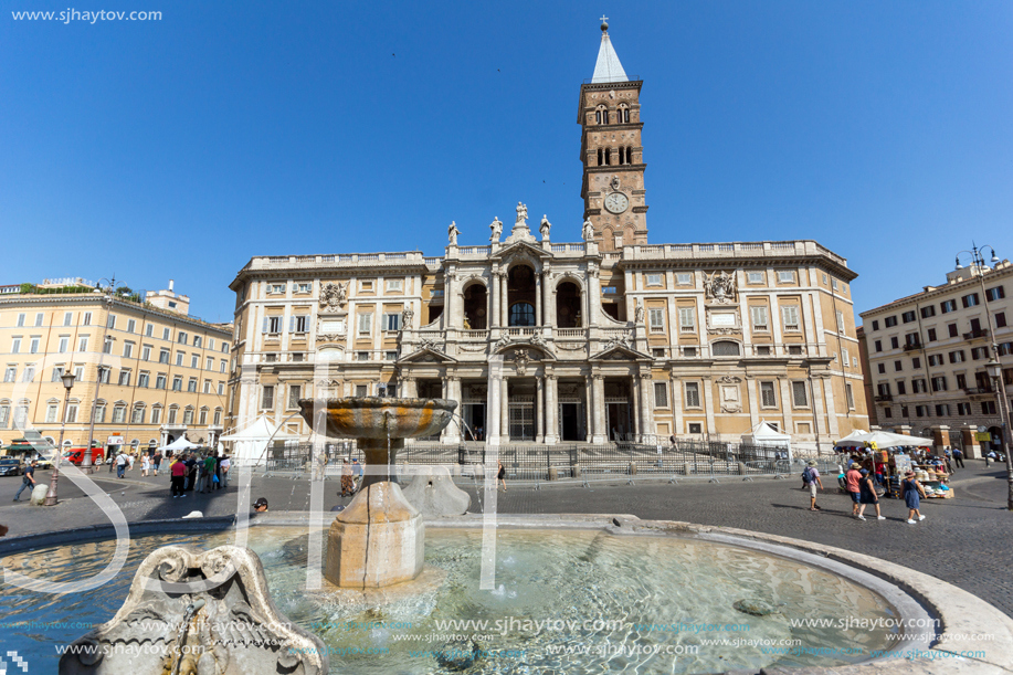 ROME, ITALY - JUNE 22, 2017: Amazing view of Basilica Papale di Santa Maria Maggiore in Rome, Italy