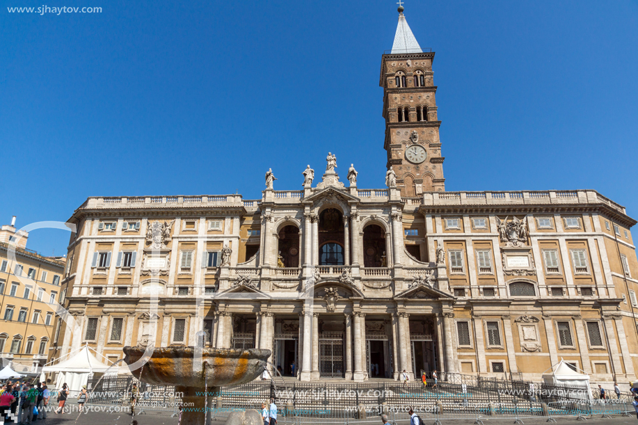 ROME, ITALY - JUNE 22, 2017: Amazing view of Basilica Papale di Santa Maria Maggiore in Rome, Italy