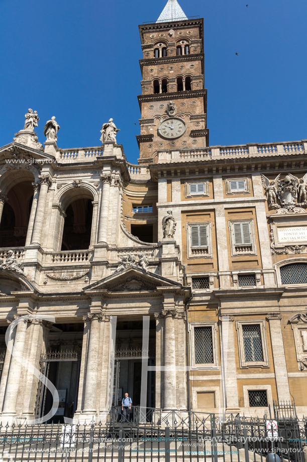 ROME, ITALY - JUNE 22, 2017: Amazing view of Basilica Papale di Santa Maria Maggiore in Rome, Italy