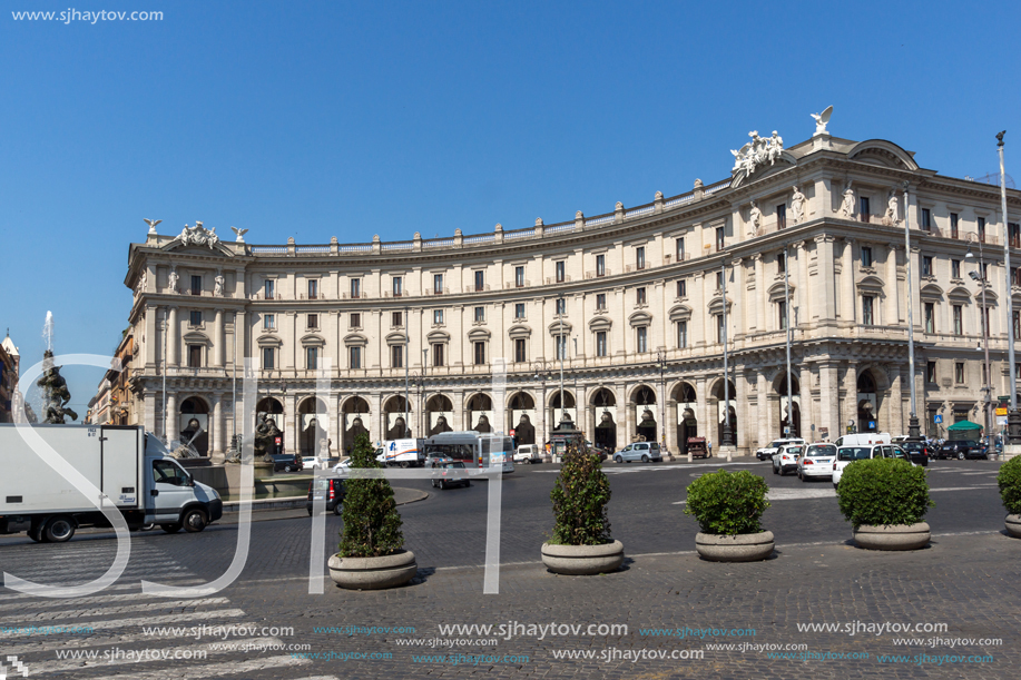 ROME, ITALY - JUNE 22, 2017: Amazing view of piazza della repubblica, Rome, Italy