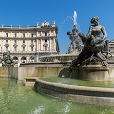ROME, ITALY - JUNE 22, 2017: Amazing view of piazza della repubblica, Rome, Italy