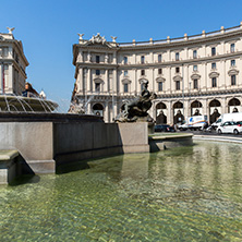 ROME, ITALY - JUNE 22, 2017: Amazing view of piazza della repubblica, Rome, Italy