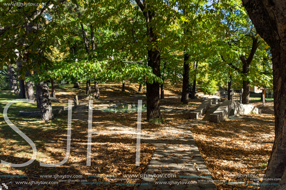 METSOVO, EPIRUS, GREECE - OCTOBER 19, 2013: Autumn view of village of Metsovo near city of Ioannina, Epirus Region, Greece