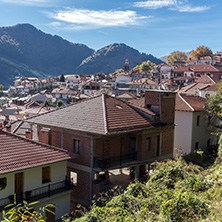 METSOVO, EPIRUS, GREECE - OCTOBER 19, 2013: Autumn view of village of Metsovo near city of Ioannina, Epirus Region, Greece