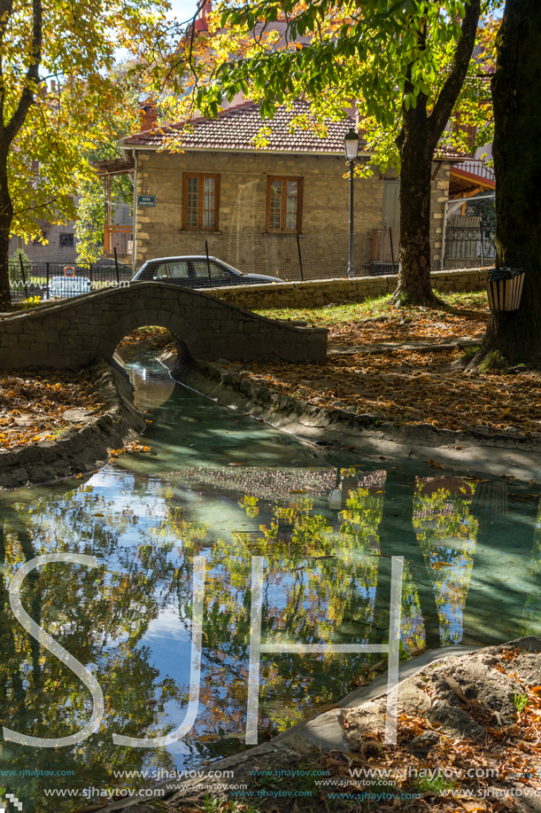 METSOVO, EPIRUS, GREECE - OCTOBER 19, 2013: Autumn view of village of Metsovo near city of Ioannina, Epirus Region, Greece