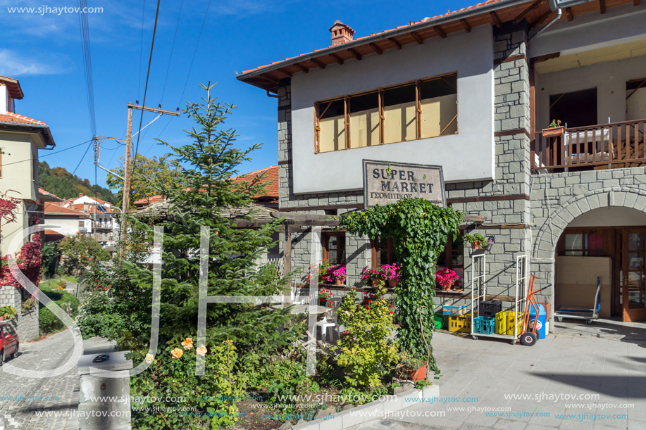 METSOVO, EPIRUS, GREECE - OCTOBER 19, 2013: Autumn view of village of Metsovo near city of Ioannina, Epirus Region, Greece