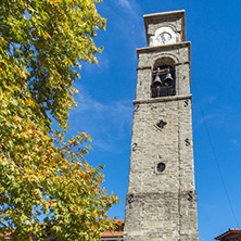 METSOVO, EPIRUS, GREECE - OCTOBER 19, 2013: Autumn view of Orthodox church in village of Metsovo, Epirus Region, Greece