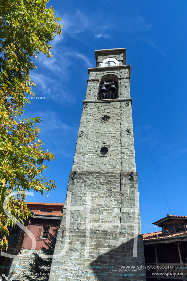 METSOVO, EPIRUS, GREECE - OCTOBER 19, 2013: Autumn view of Orthodox church in village of Metsovo, Epirus Region, Greece