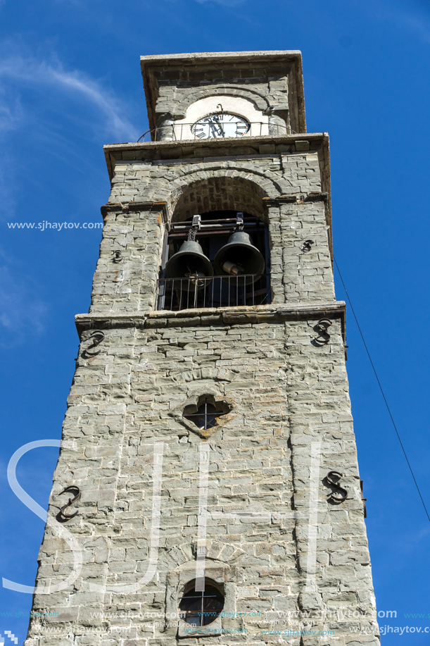 METSOVO, EPIRUS, GREECE - OCTOBER 19, 2013: Autumn view of Orthodox church in village of Metsovo, Epirus Region, Greece