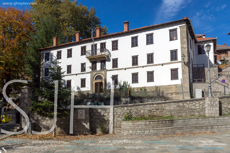 METSOVO, EPIRUS, GREECE - OCTOBER 19, 2013: Autumn view of village of Metsovo near city of Ioannina, Epirus Region, Greece